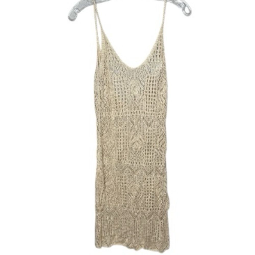 Essentials Tan Croquet Swimsuit Coverup. Size Small. NWT.